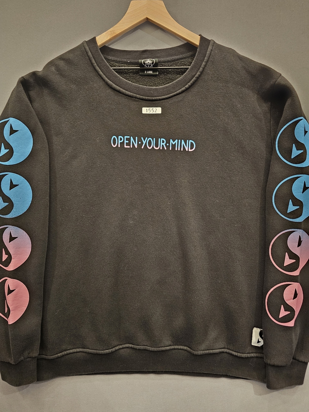 Bad Monday "Open Your Mind" Graphic Crewneck Sweatshirt - Black